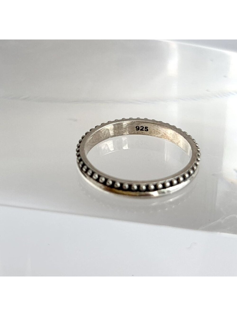Indonesian Thai Inspired Beaded Sterling Silver 925 Vintage Ring - sz 6.25 - Picture 7 of 11
